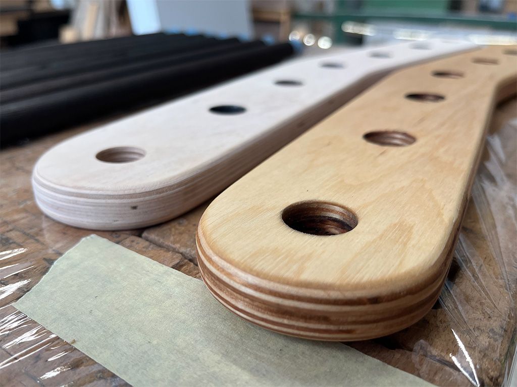 Close-up of wooden drying rack details